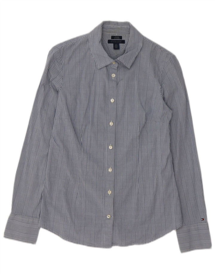 Tommy Hilfiger Γυναικείο πουκάμισο UK 14 Medium Blue Check Cotton