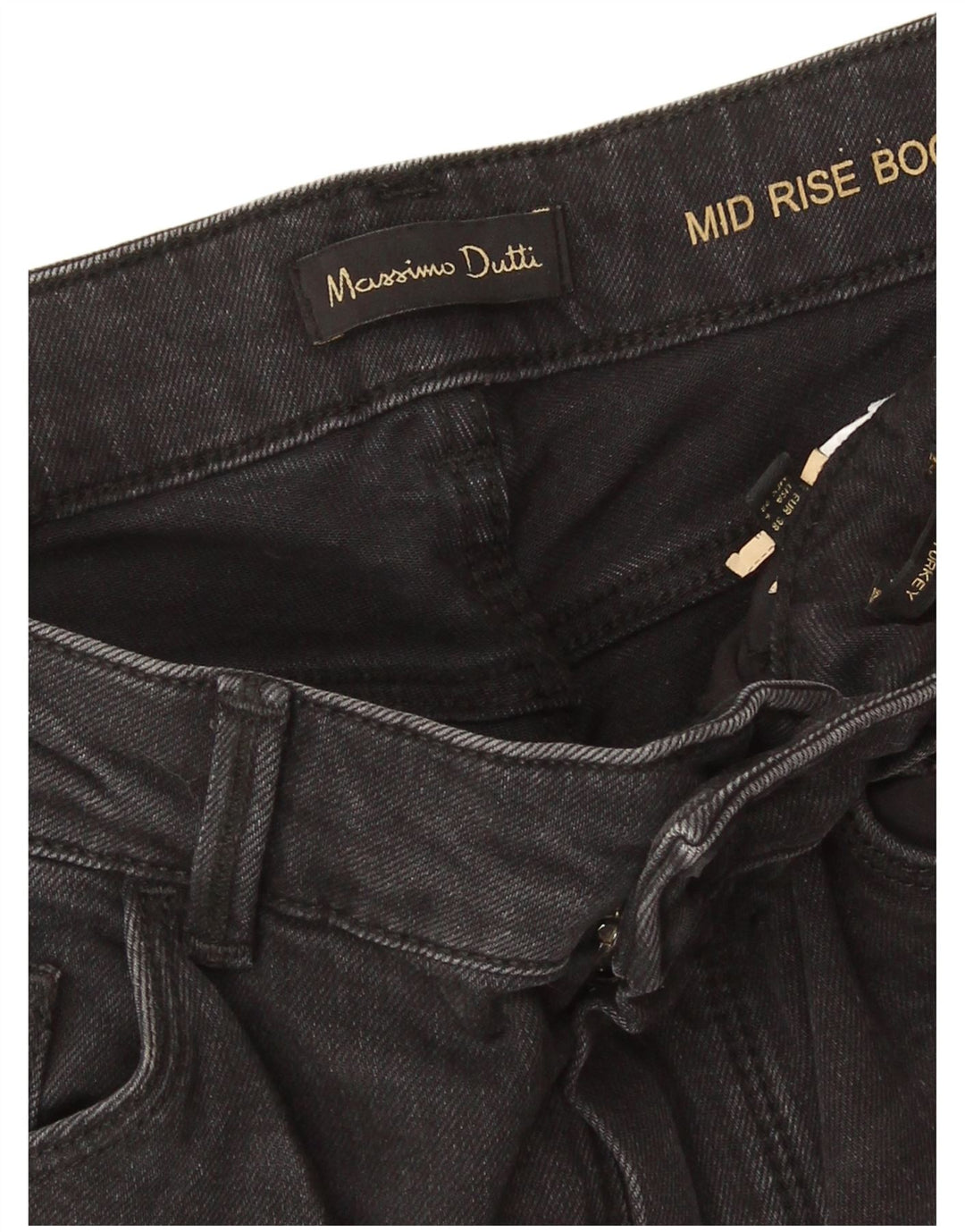 Massimo Dutti Γυναικεία ψηλόμεσα μποτάκια τζιν EU 38 Small W28 L32 Grey