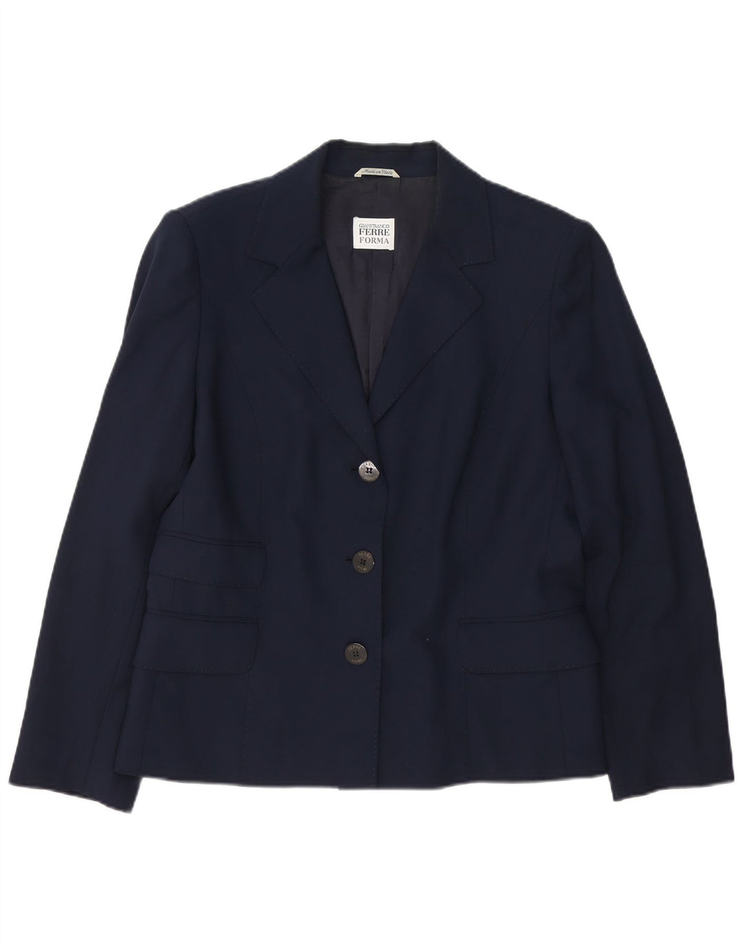 Gianfranco Ferre Γυναικείο σακάκι 3 κουμπιών UK 14 Large Navy Blue