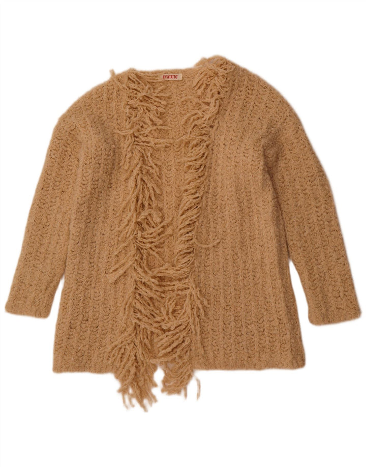 Kontatto Γυναικείο Ανοιχτό Ζακέτα UK 16 Μεγάλο Μπεζ Ακρυλικό