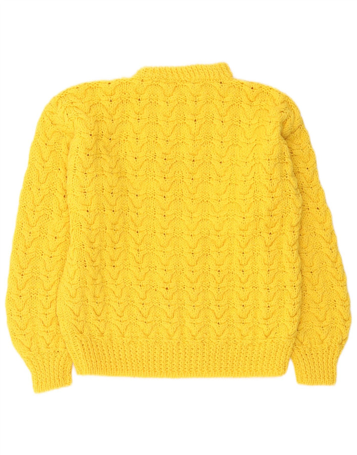 Vintage γυναικείο πουλόβερ με λαιμό χελώνα UK 12 Medium Yellow
