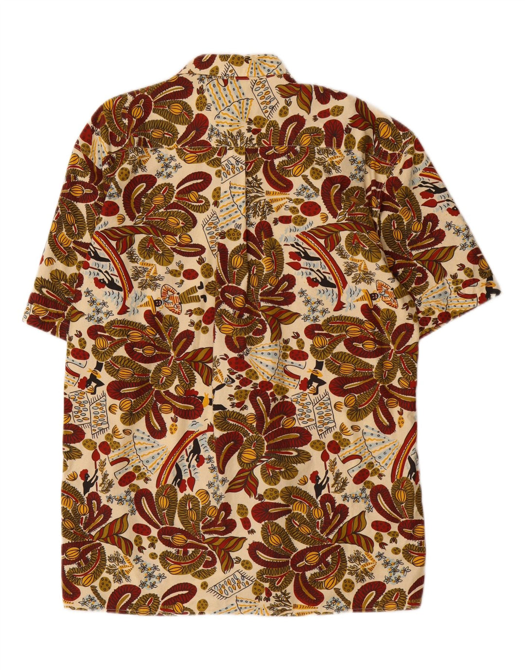 Vintage Ανδρικό κοντομάνικο πουκάμισο Βαμβακερό Paisley μεσαίο πολύχρωμο