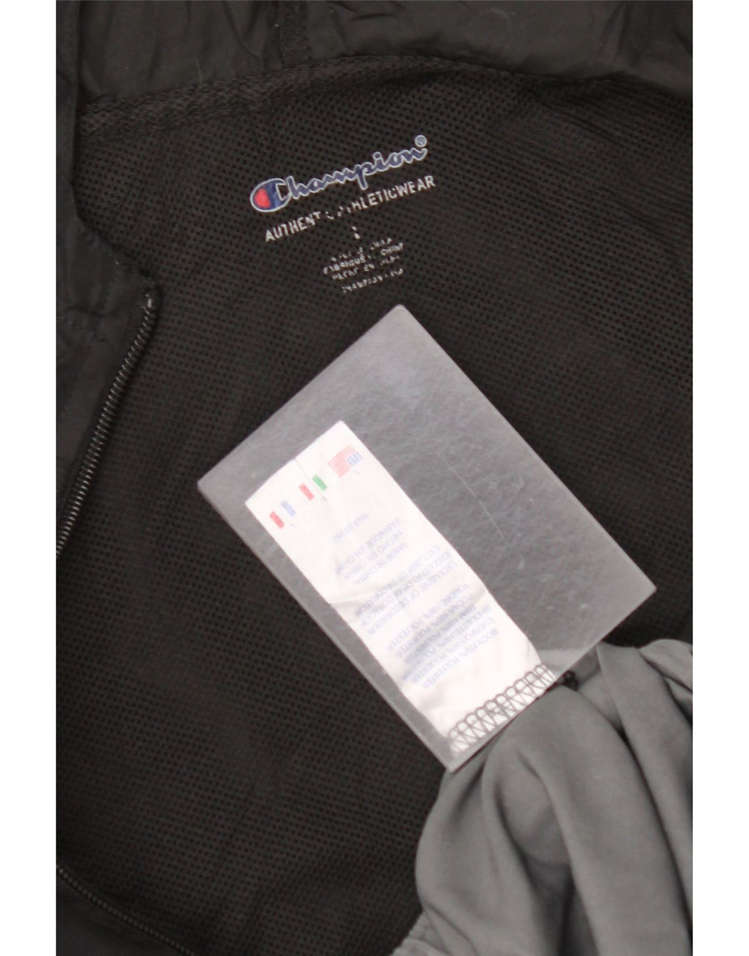 CHAMPION Γυναικεία φόρμα γυμναστικής γραφικά Top Jacket UK 14 Large Black Colourblock