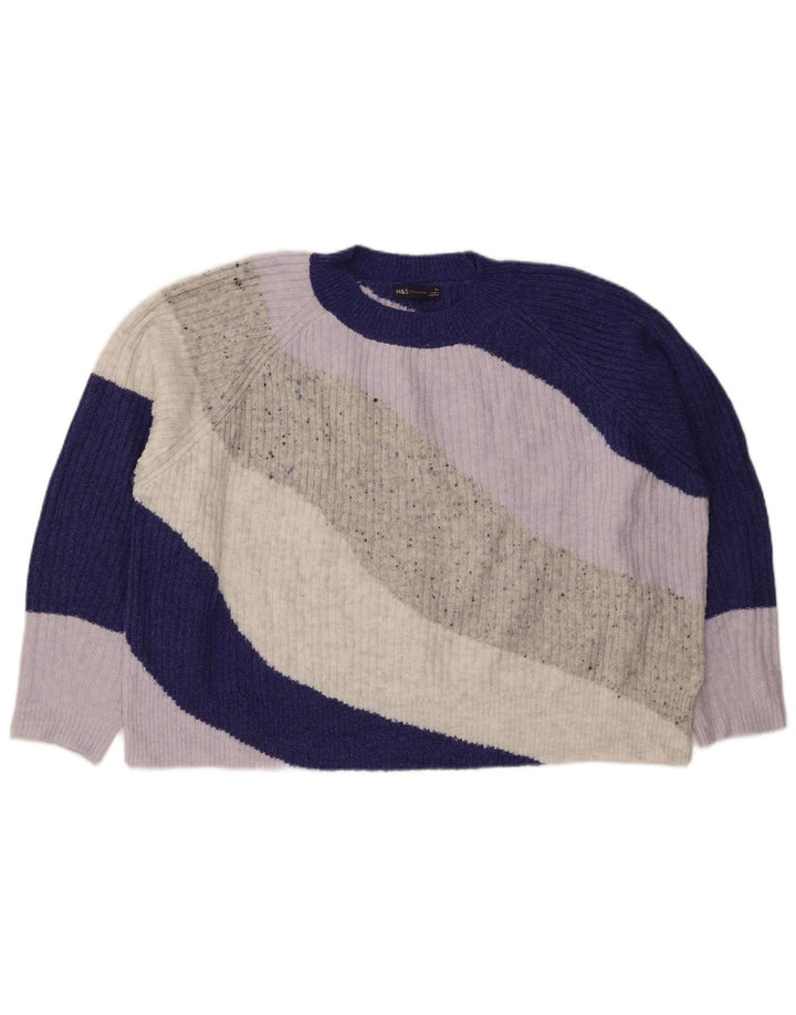 Marks & Spencer Γυναικείο πουλόβερ με λαιμόκοψη UK 18 XL πολύχρωμο