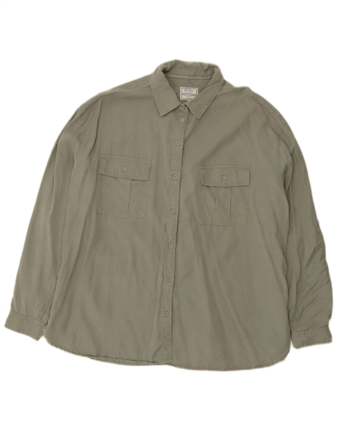 Fat Face Γυναικείο πουκάμισο Oversized UK 16 Large Green Lyocell