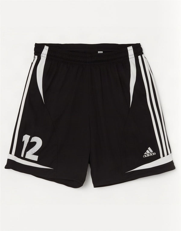 Ανδρικό γραφικό αθλητικό σορτς Adidas, μεσαίο μαύρο χρώμα, πολυεστέρας