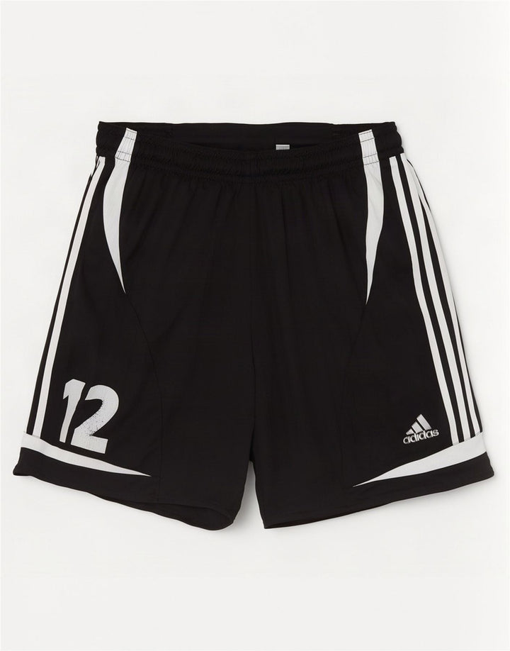 Ανδρικό γραφικό αθλητικό σορτς Adidas, μεσαίο μαύρο χρώμα, πολυεστέρας