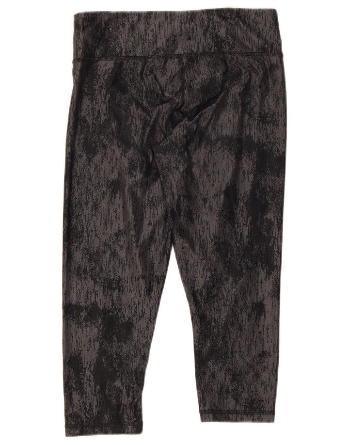 Puma Γυναικεία Κάπρι Κολάν UK 10 Small Black Tie Dye