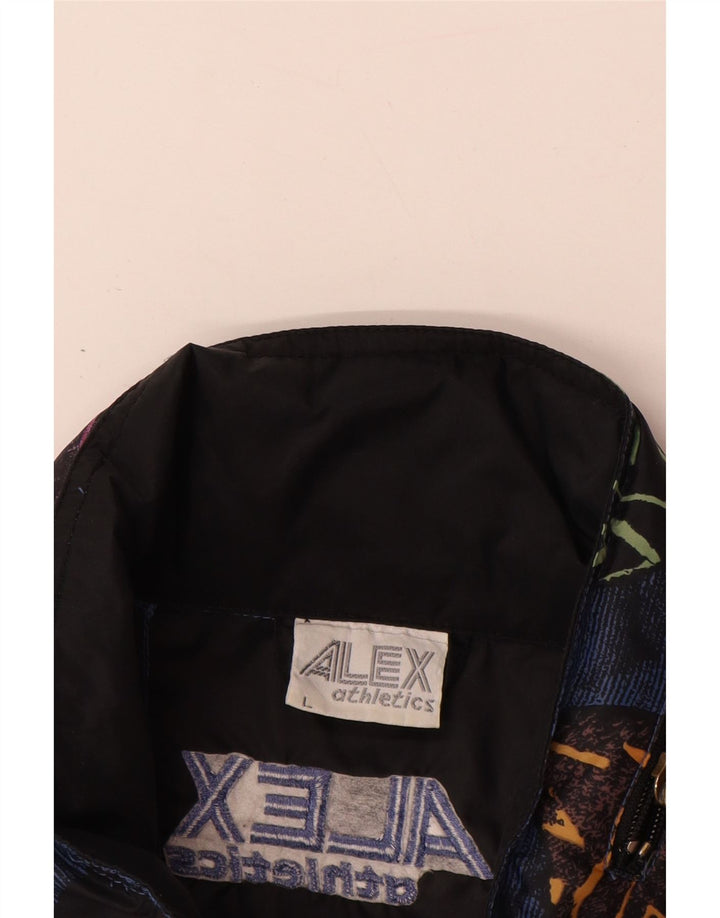 ALEX ATHLETICS Ανδρικό μπουφάν Anorak UK 40 μεγάλο μπλε γεωμετρικό πολυαμίδιο