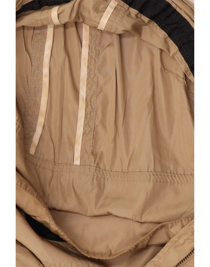 Zara Γυναικείο μπουφάν βροχής με κουκούλα UK 12 Medium Beige Polyester