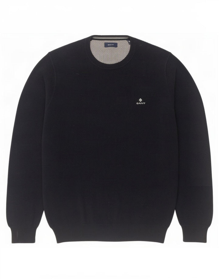 Πουλόβερ Gant Mens Crew Neck Jumper Large Navy Blue