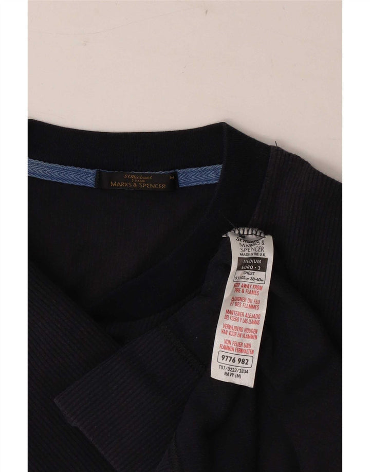 Ανδρικό φούτερ Marks & Spencer Jumper Medium Navy Blue Cotton