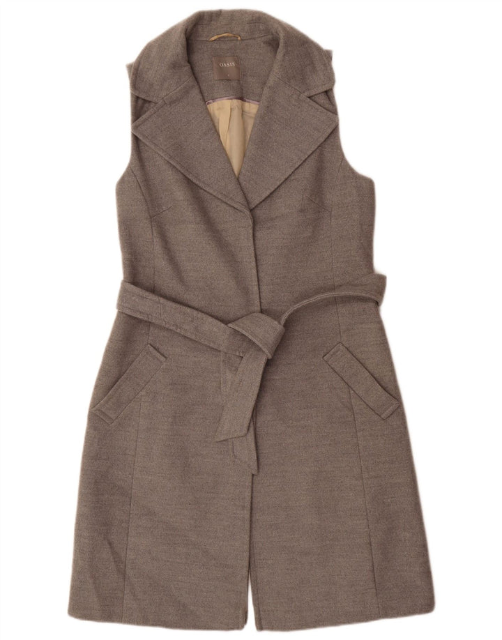 Γυναικείο αμάνικο μπουφάν Oasis Longline blazer UK 10 Small Grey Polyester