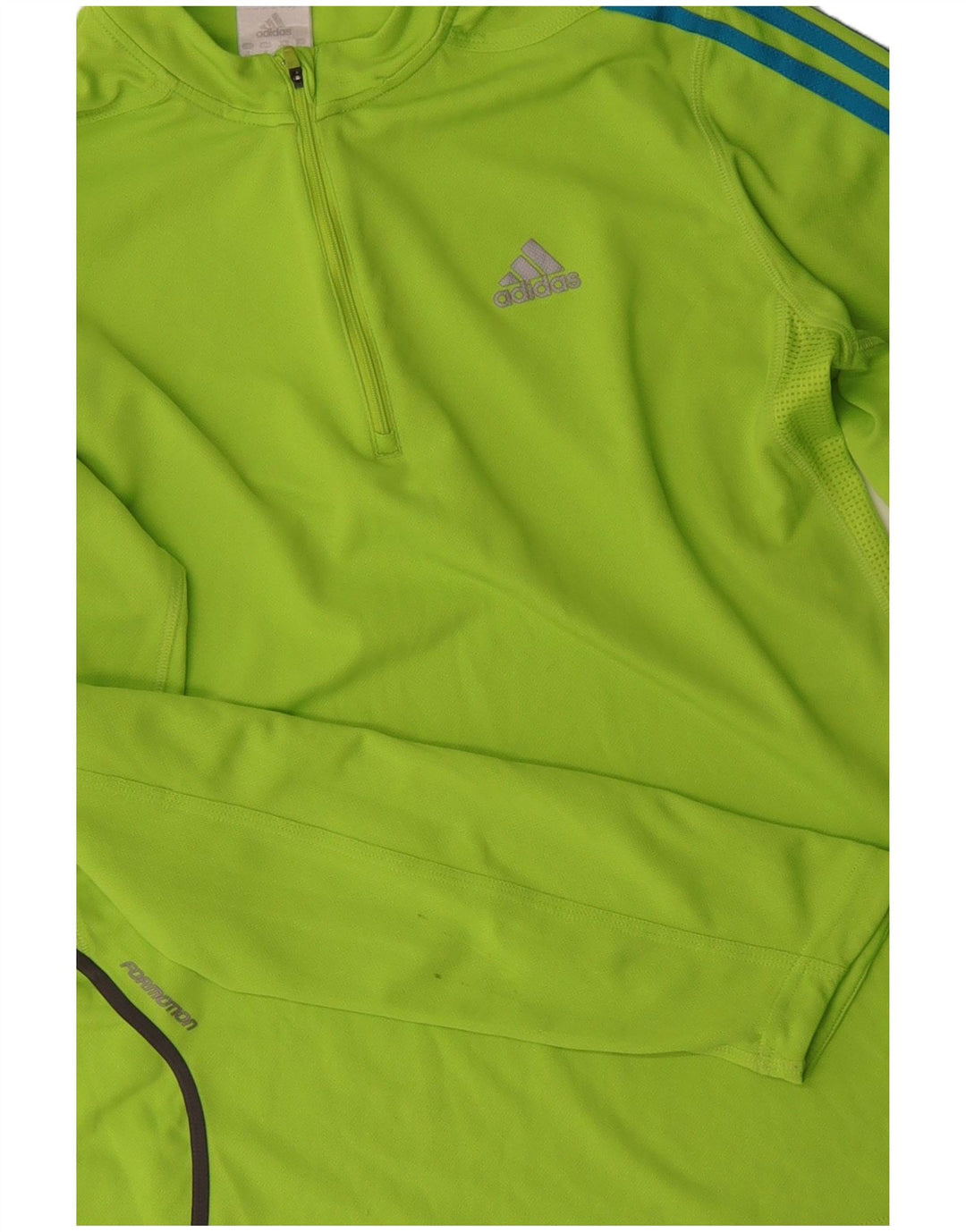 Ανδρική φόρμα πουλόβερ με φερμουάρ ADIDAS Top Μεσαίο πράσινο πολυεστέρας