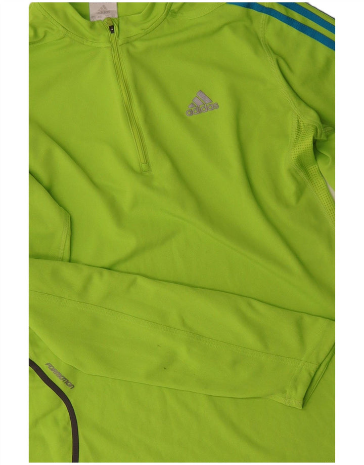 Ανδρική φόρμα πουλόβερ με φερμουάρ ADIDAS Top Μεσαίο πράσινο πολυεστέρας