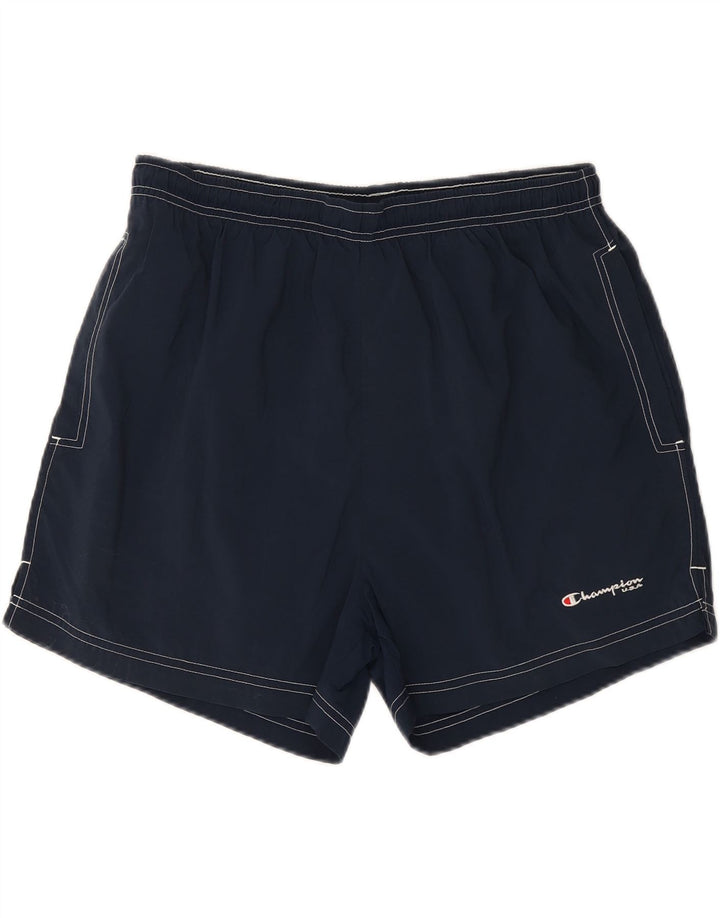 CHAMPION Mens Swimming Shorts XL Navy Blue Polyester Vintage Champion and Second-Hand Champion from Messina Hembry 