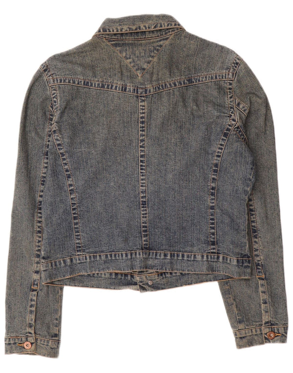 Tommy Hilfiger Womens Crop Denim Jacket UK 18 XL Blue Cotton