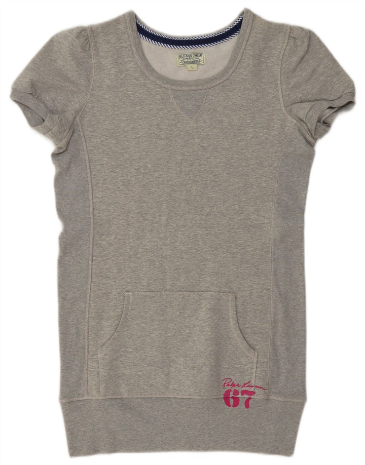 POLO RALPH LAUREN Γυναικείο φούτερ μακριού Jumper UK 16 Large Grey