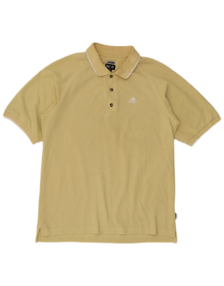 Ανδρικό πουκάμισο Adidas Climalite Polo μεσαίο κίτρινο