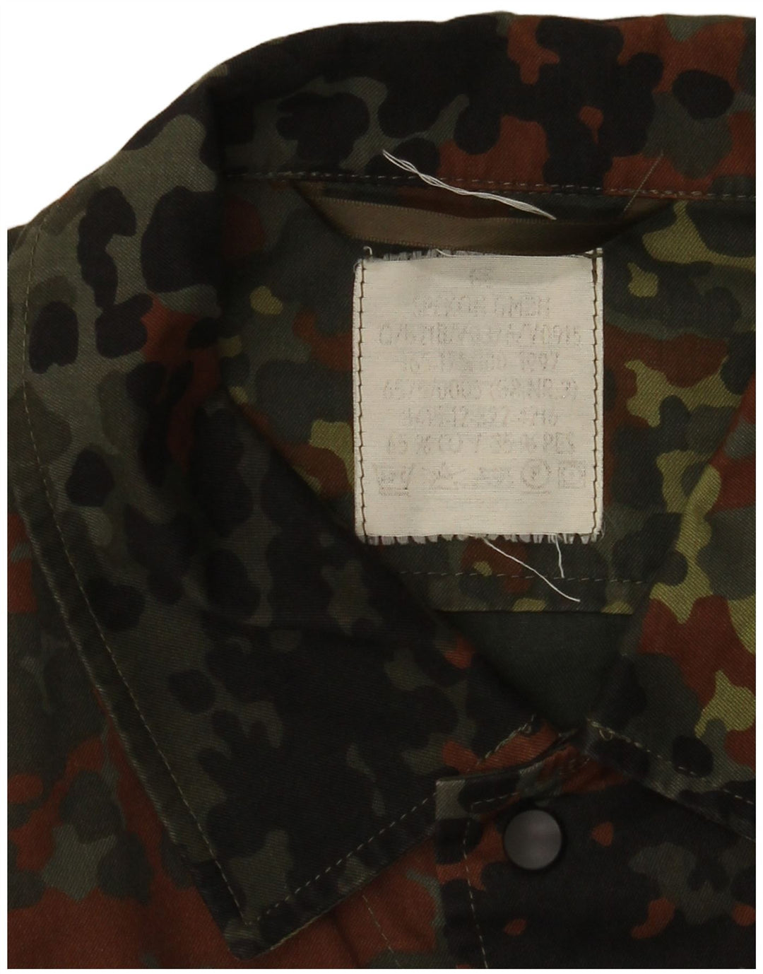 Vintage Ανδρικό Στρατιωτικό Πουκάμισο UK 38 Medium Khaki Camouflage Cotton