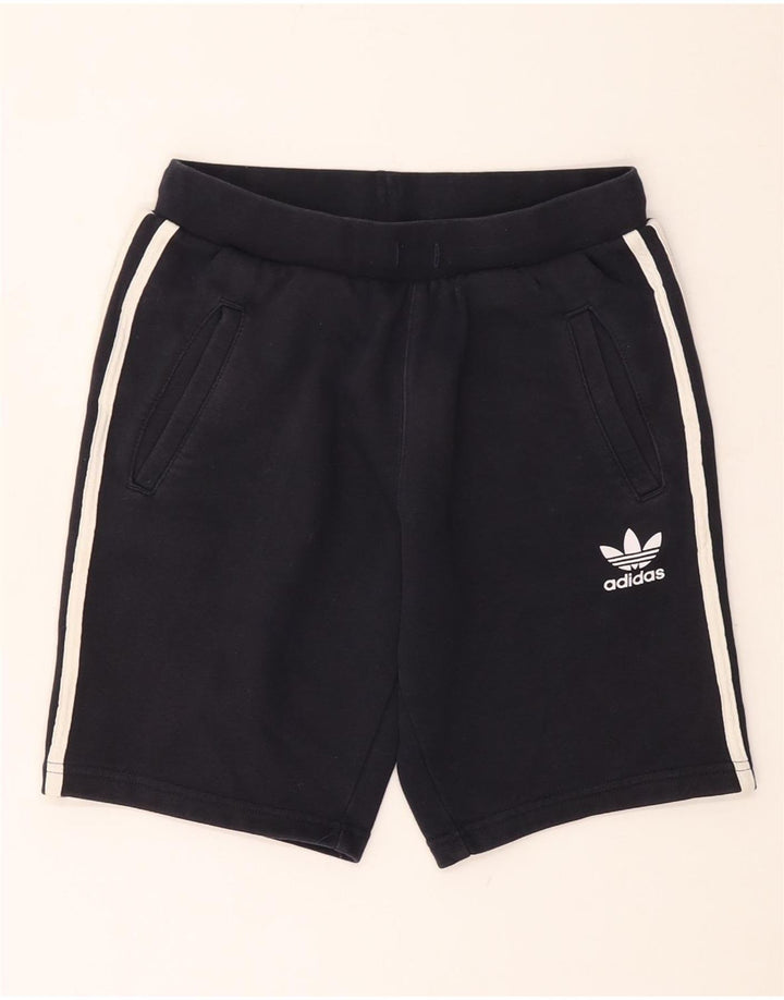 ADIDAS Boys Sport Short 11-12 Years Navy Blue Cotton