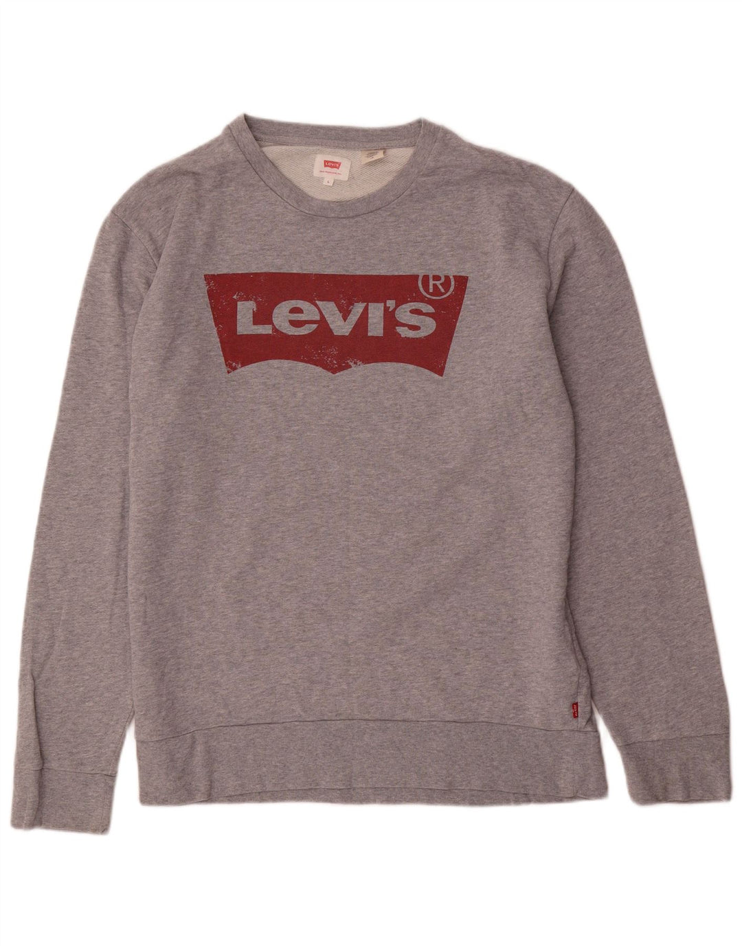 Ανδρικό γραφικό φούτερ Levi's, βαμβακερό μεγάλο γκρι