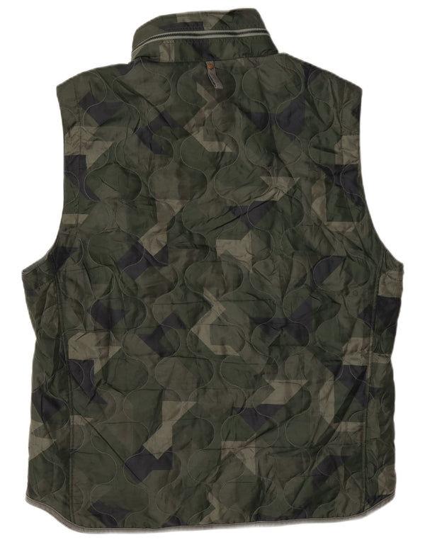 G-Star Ανδρική κουκούλα με καπιτονέ Gilet UK 44 2XL Πράσινο Πολυεστέρας Καμουφλάζ