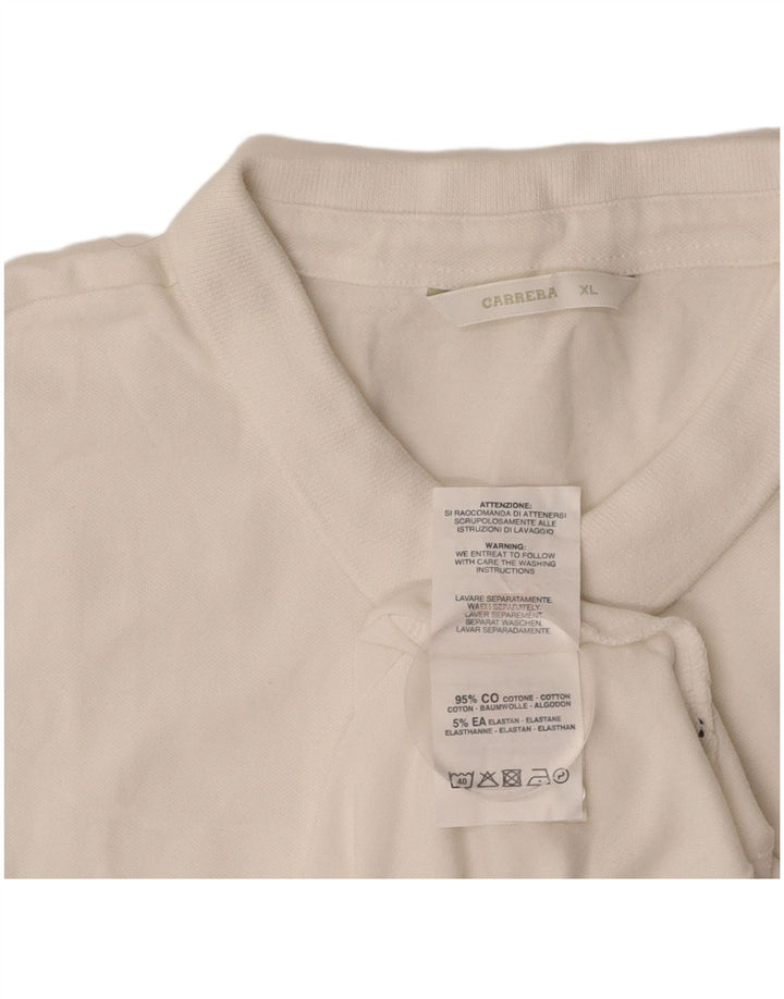 Γυναικείο μπλουζάκι πόλο CARRERA UK 18 XL Λευκό βαμβακερό