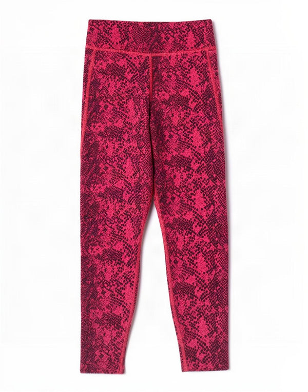 Adidas Girls Aeroready κολάν 11-12 ετών Pink Animal Print Polyester