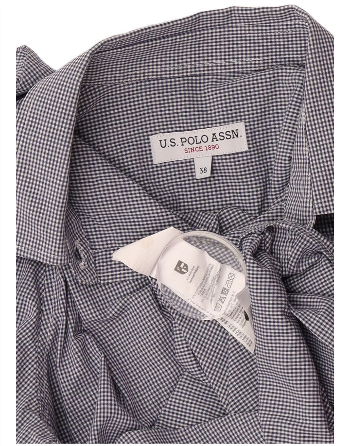 Πόλο Ασν. Γυναικείο πουκάμισο EU 38 Medium Navy Blue Gingham Cotton