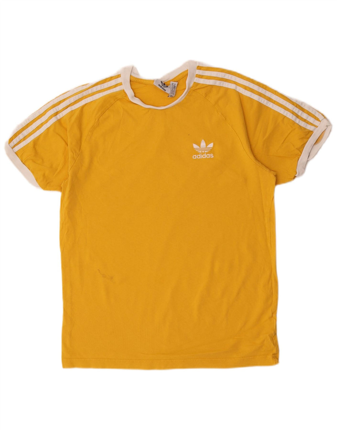 Ανδρικό T-Shirt Adidas Τοπ μεσαίο κίτρινο βαμβακερό