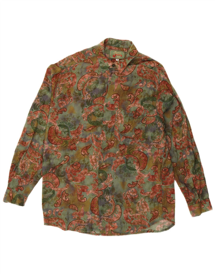 Ανδρικό πουκάμισο Leader, μεσαίο πολύχρωμο Paisley Viscose