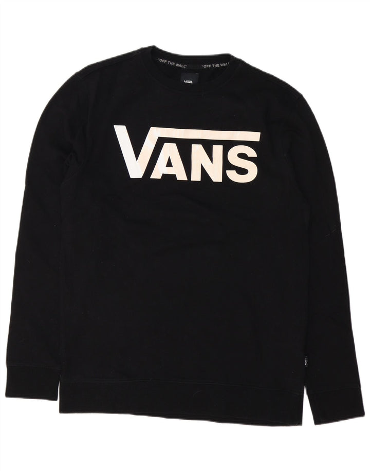 Ανδρικό γραφικό φούτερ Vans, μεσαίο μαύρο βαμβακερό