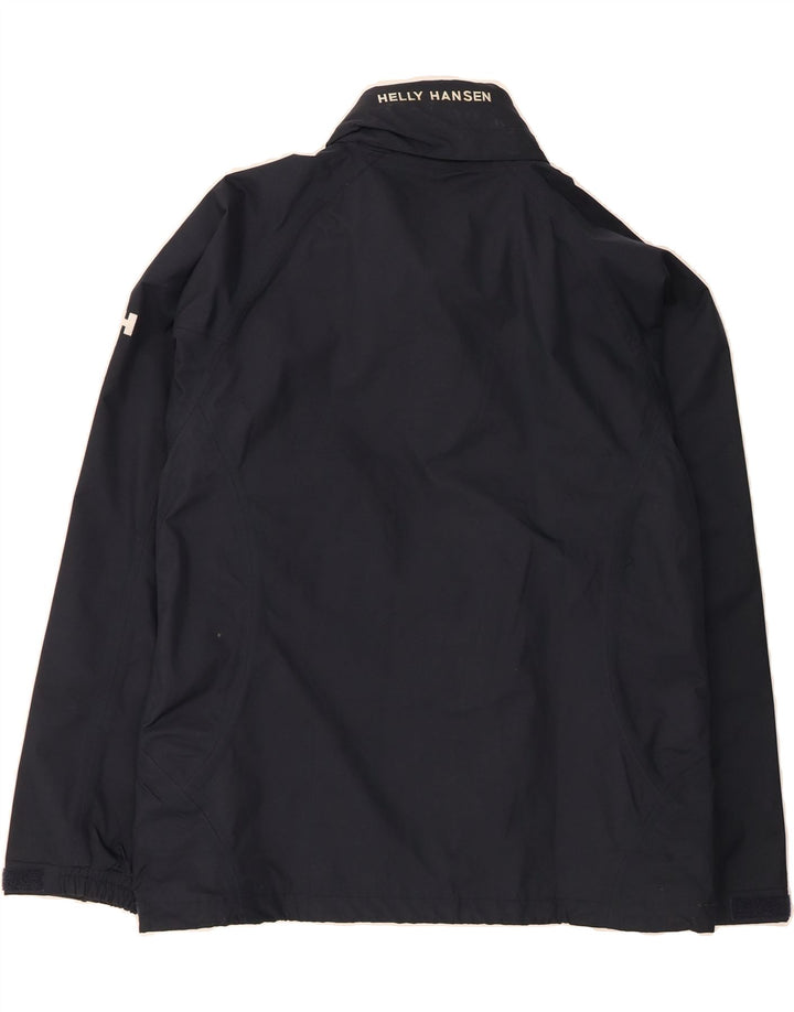 HELLY HANSEN Womens Rain Jacket UK 18 XL Navy Blue Polyester Vintage Helly Hansen and Second-Hand Helly Hansen from Messina Hembry 