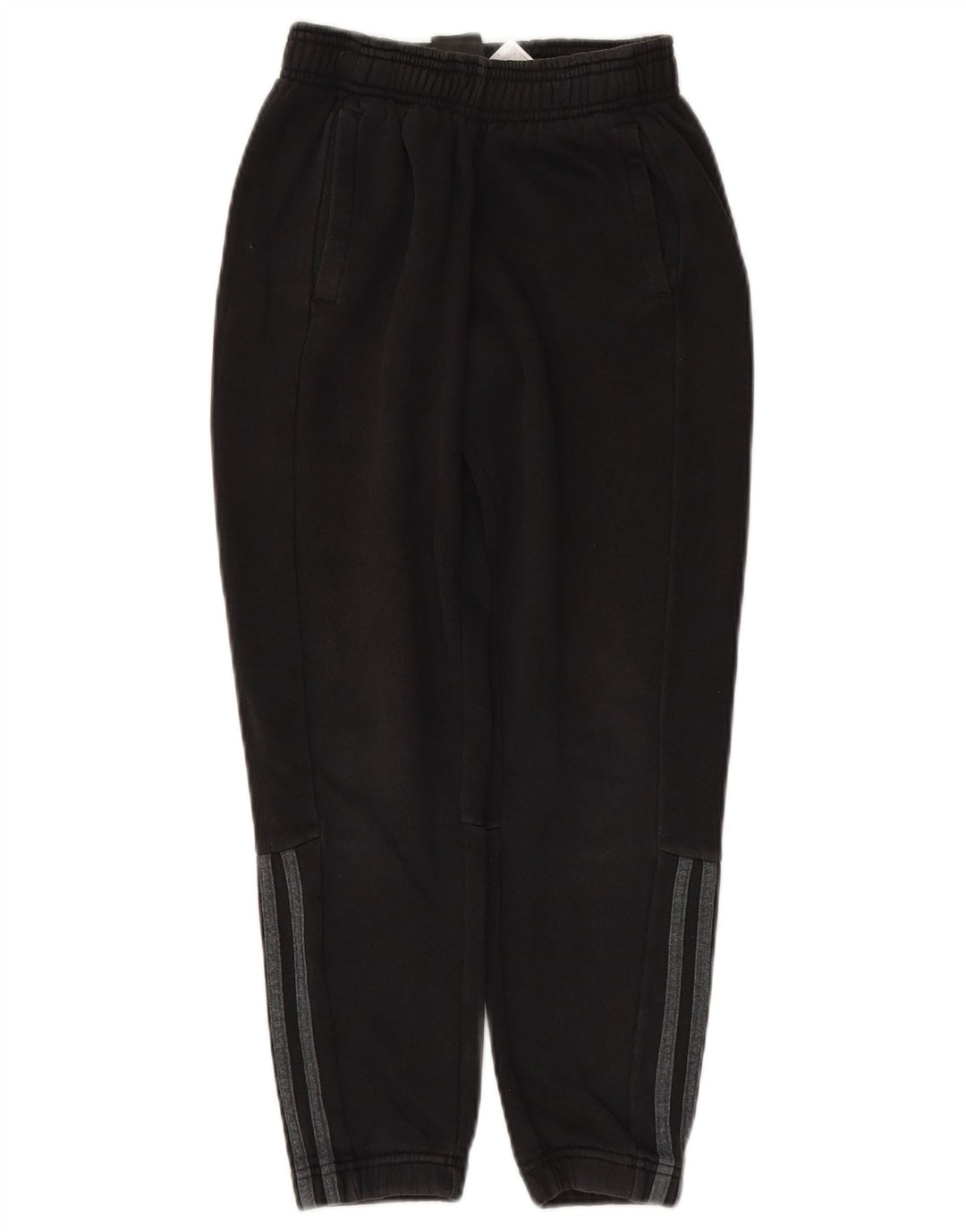 ADIDAS Boys Tracksuit Trousers Joggers 9-10 Years Black Cotton