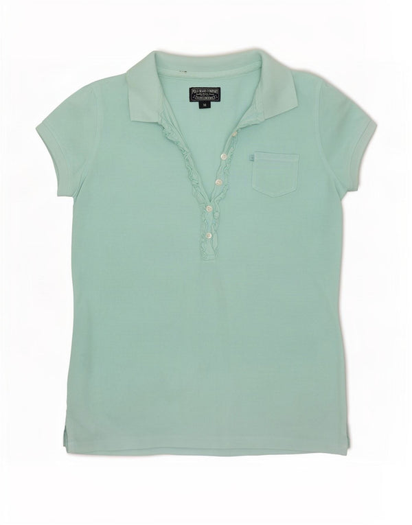 Γυναικείο μπλουζάκι πόλο Ralph Lauren UK 12 μεσαίο τιρκουάζ βαμβάκι