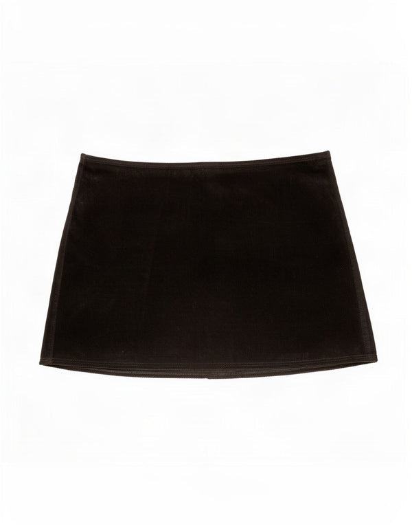 Γυναικεία Μίνι Κοτλέ φούστα Benetton IT 48 XL W36 Μαύρη βαμβακερή