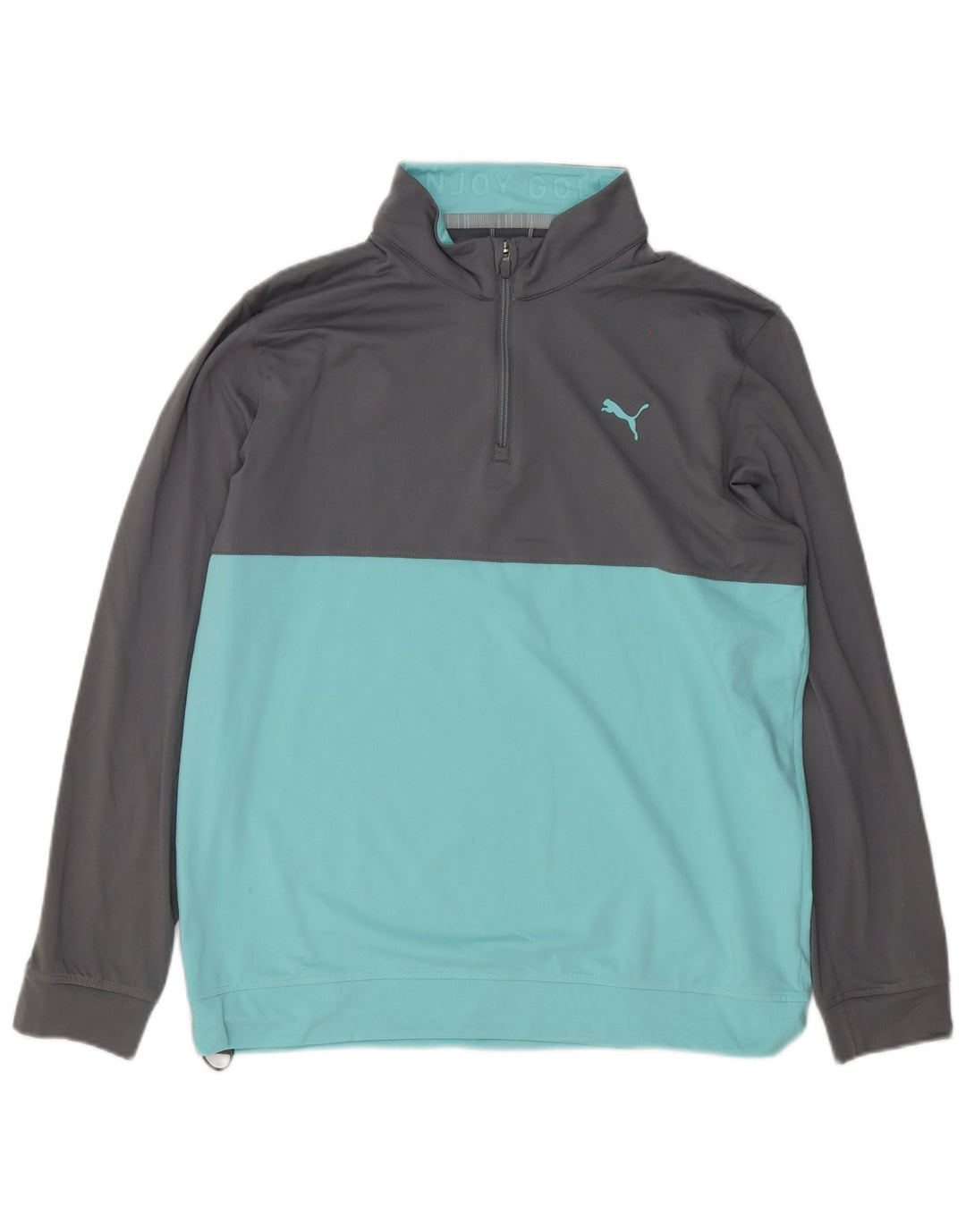 Ανδρική φόρμα πουλόβερ με φερμουάρ Puma Top Large Grey Colourblock Polyester