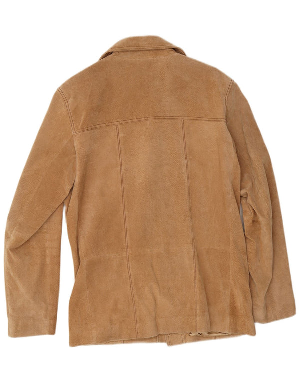 Vintage Γυναικείο Suede Jacket UK 38 Medium Beige Leather