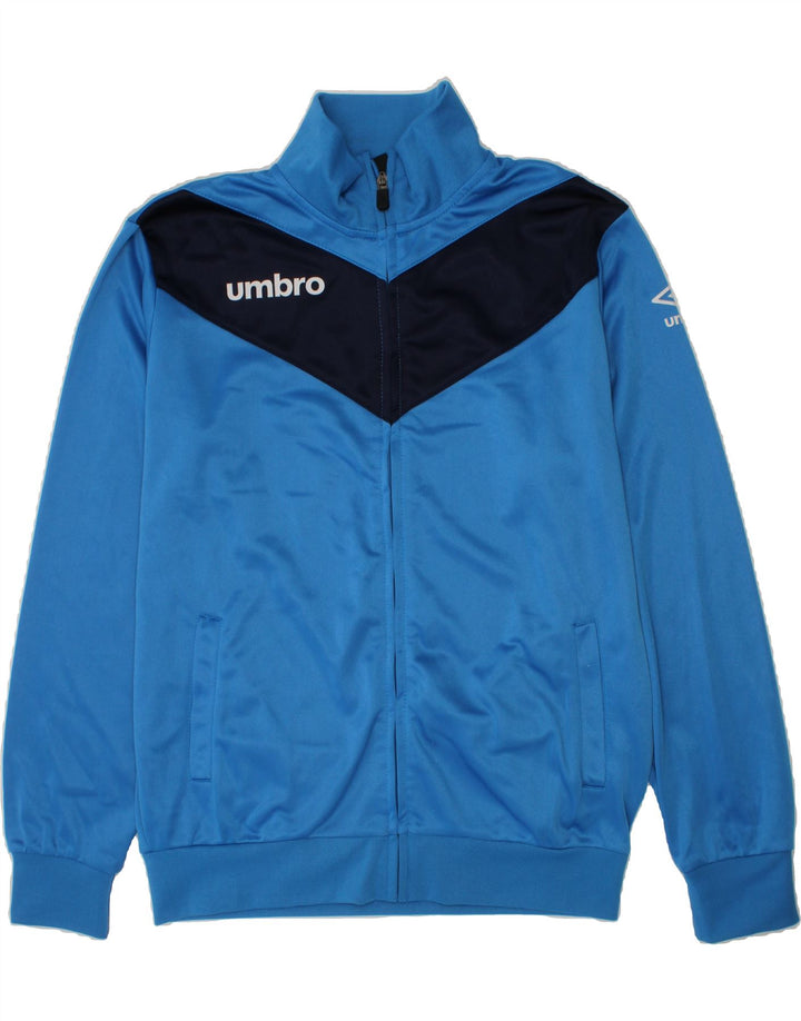 UMBRO Boys Graphic Tracksuit Top Jacket 15-16 Years Black Colourblock Vintage Umbro and Second-Hand Umbro from Messina Hembry 