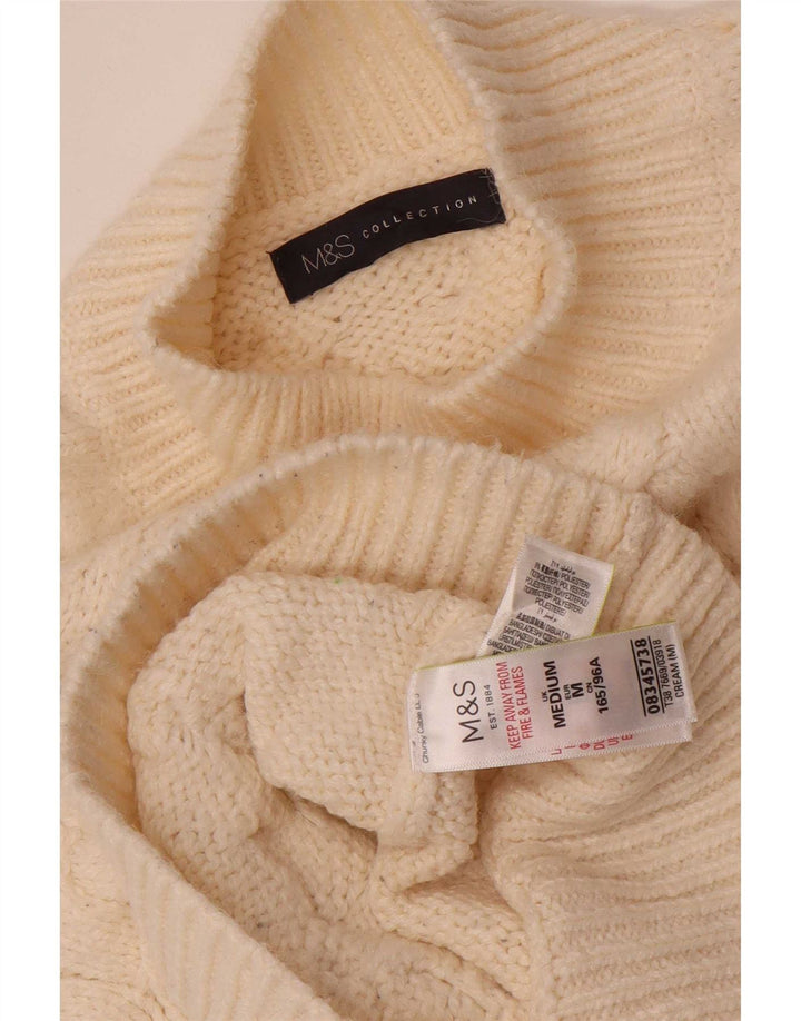 Marks & Spencer Γυναικείο πουλόβερ με λαιμό χελώνα UK 14 Medium Beige