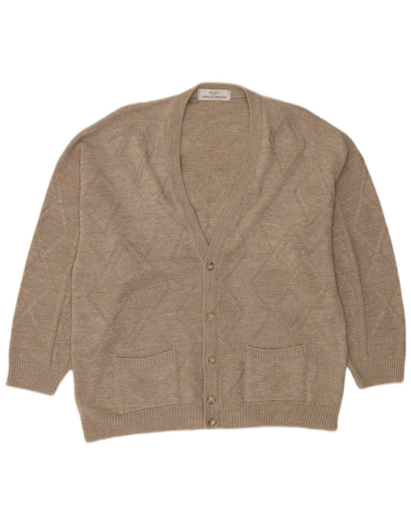 Ανδρικό πουλόβερ ζακέτα MARKS & SPENCER UK 41/43 Large Beige