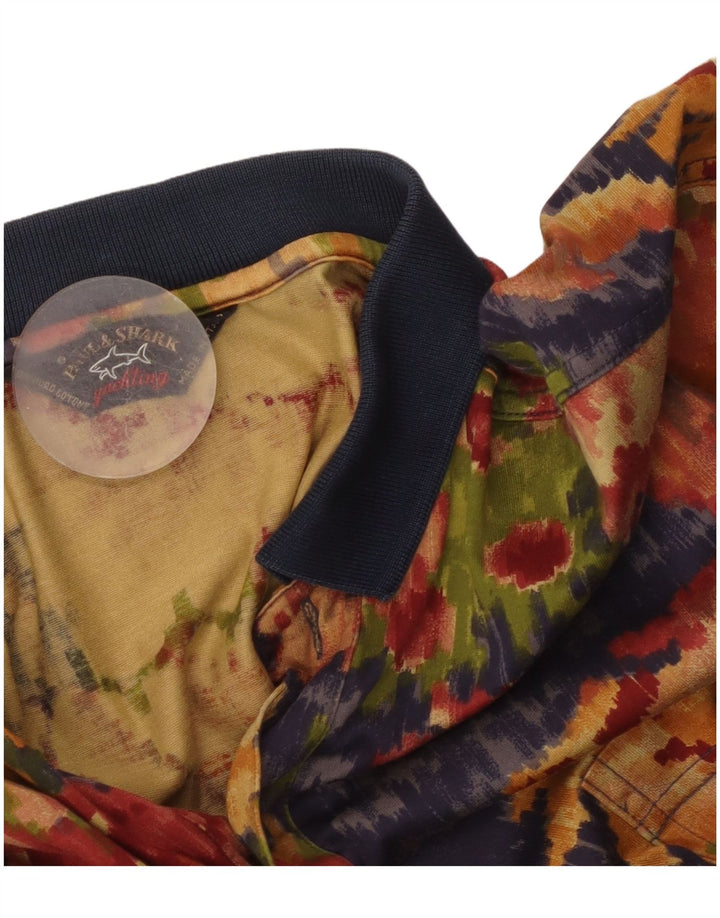 Ανδρικό πουκάμισο πόλο Paul & Shark Μεγάλο πολύχρωμο φλοράλ βαμβακερό