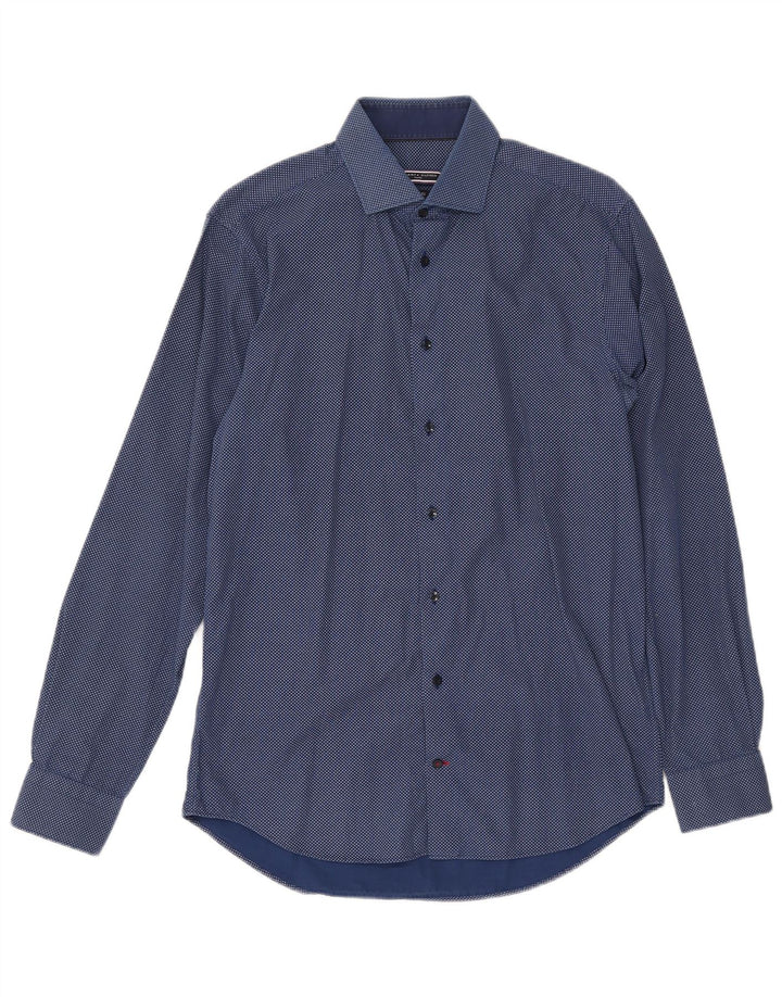 TOMMY HILFIGER Ανδρικό πουκάμισο Abstract Pattern Μέγεθος 15 1/2 39 Medium Navy Blue
