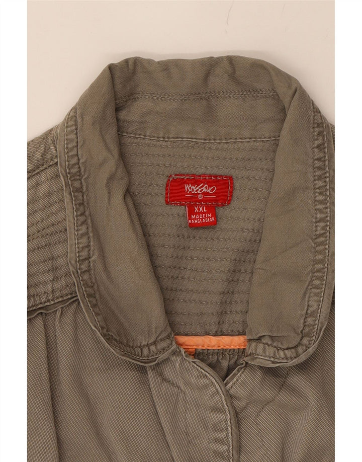 MOSSIMO Womens Crop Bomber Jacket UK 20 2XL Grey Cotton Vintage Mossimo and Second-Hand Mossimo from Messina Hembry 