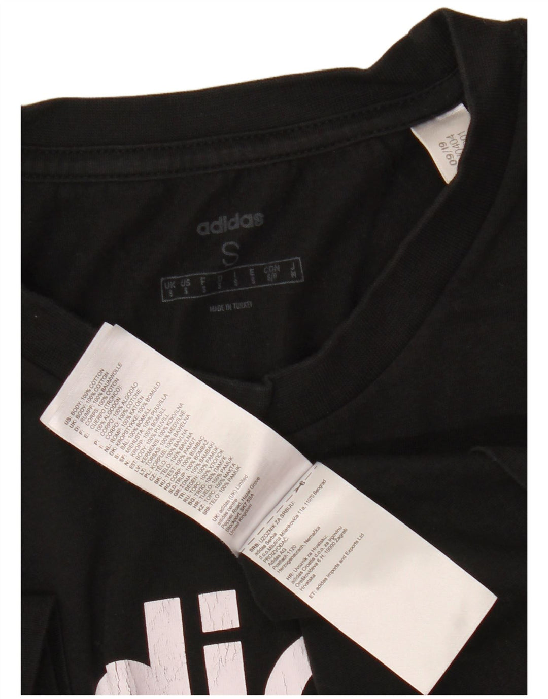 Ανδρικό γραφικό T-Shirt ADIDAS Top Small Black Βαμβακερό