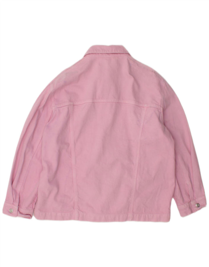 ZARA Γυναικείο Τζιν Μπουφάν UK 10 Small Pink Βαμβακερό
