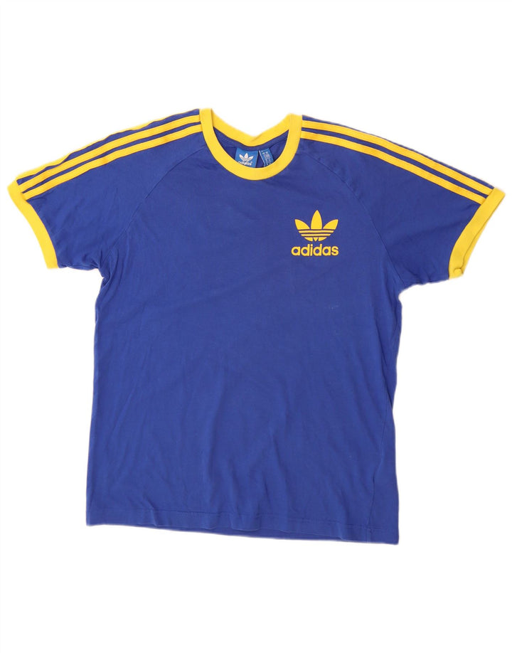 Ανδρικό T-Shirt ADIDAS Τοπ μεσαίο μπλε ναυτικό βαμβακερό