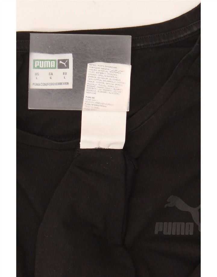 Ανδρικό T-Shirt Puma Top μεγάλο μαύρο βαμβακερό