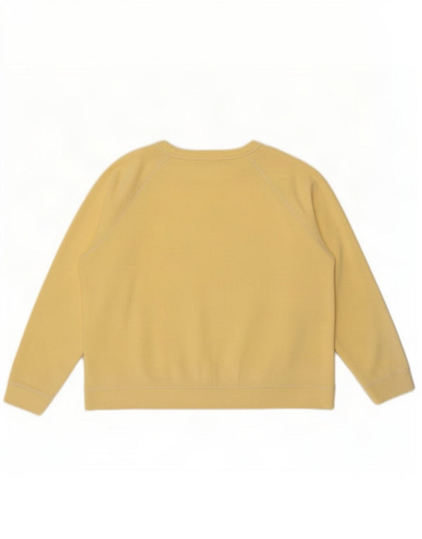 Marks & Spencer Γυναικεία Φούτερ Jumper UK 18 XL Κίτρινο Βαμβακερό